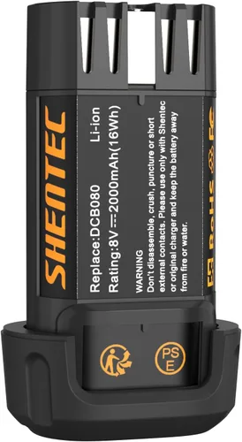 Vista 10 de Shentec Batería de 1500mAh 8V compatible con DEWALT DCB080
