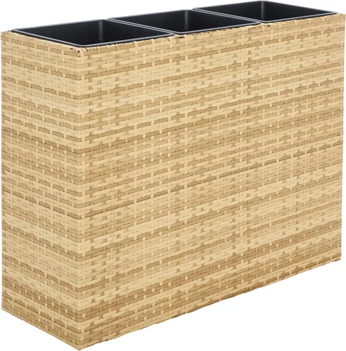Vista 10 de SAFAVIEH Rita - Soporte para plantas de mimbre beige de 3 niveles con cestas, estante vertical para macetas para patio, balcón, jardín, 32.28