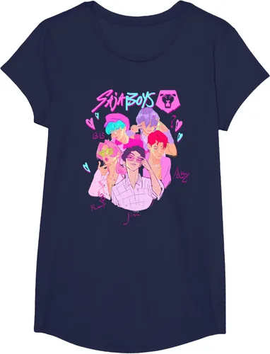 Vista 21 de Kpop Demon Hunters Camiseta Saja Boys Heartthrob con licencia