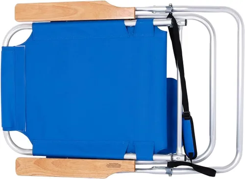 Vista 8 de Silla de playa grande y resistente para adultos grandes y altos, capacidad de 300 libras, tubo de aluminio, 4 posiciones reclinables
