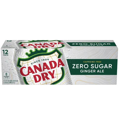 Vista 7 de Canada Dry Zero Sugar Ginger Ale Soda, latas de 12 onzas líquidas (paquete de 12)