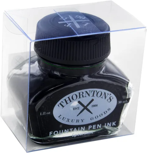 Vista 3 de Thornton's Luxury Goods Botella de tinta prémium para pluma estilográfica de 1.0 fl oz, escritura impecable suave y sin esfuerzo, adecuada