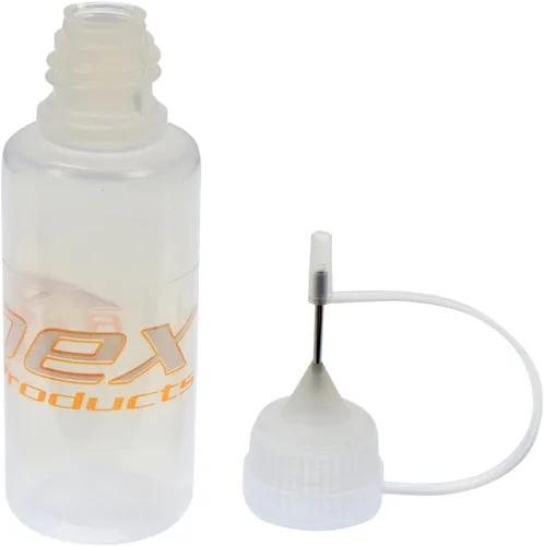 Vista 4 de Botella de plástico con gotero de aceite/líquido de 0.5 fl oz / 0.5 onzas con punta de aguja, paquete de 5 unidades #2102
