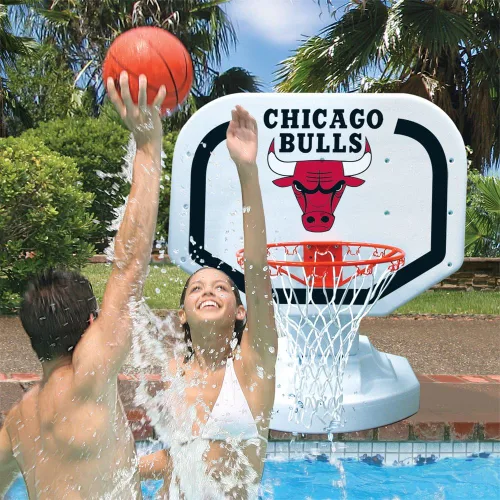 Vista 3 de Poolmaster 72904 Chicago Bulls NBA USA Juego de baloncesto junto a la piscina
