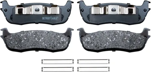 Vista 6 de Detroit Axle - Pastillas de freno para Ford F-150 99-03, 02 Lincoln Blackwood, Pastillas de freno de cerámica delanteras y traseras con repuesto