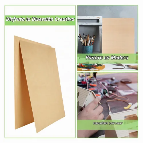 Vista 3 de 12 piezas de hojas de madera contrachapada de abedul báltico de 16 x 12 x 1/16 pulgadas, hojas de madera contrachapada sin terminar para artes