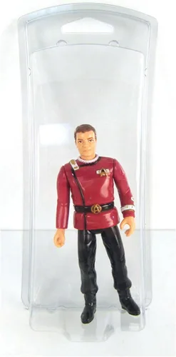 Vista 2 de Contenedor de plástico transparente para embalaje/almacenamiento, parte delantera curva, 6.75 pulgadas de alto x 2.56 pulgadas - 2.81 pulgadas