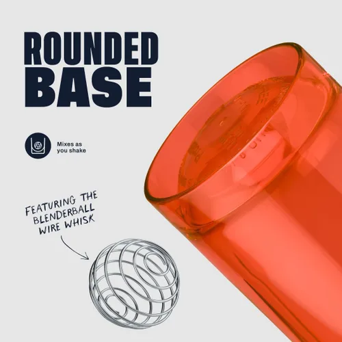 Vista 3 de BlenderBottle Shaker Bottle Pro Series perfecta para batidos de proteínas y antes del entrenamiento, 24 onzas, coral
