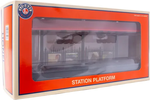 Vista 7 de Lionel O Gauge - Plataforma iluminada de estación de tren, accesorio de tren con luces LED, decoración de diseño de tren, 14+