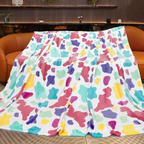 Vista 14 de Manta de vaca para niños de 40 x 50 pulgadas, ropa de cama de forro polar ultrasuave para niños y niñas, manta ligera para cochecito de bebé, bonita