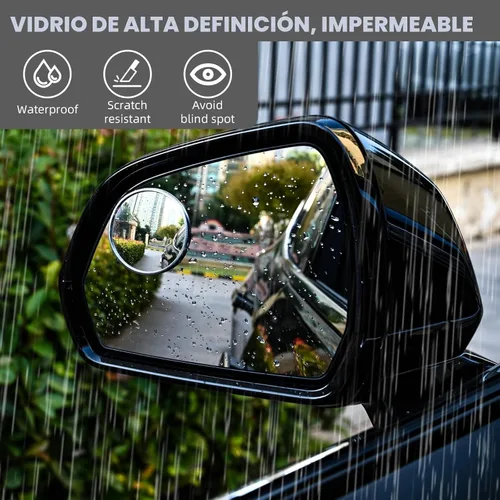 Vista 6 de Espejo de coche de punto ciego, 2 unidades, espejos convexos redondos de 2 pulgadas para automóviles, SUV, motocicletas, camiones, remolques, motos