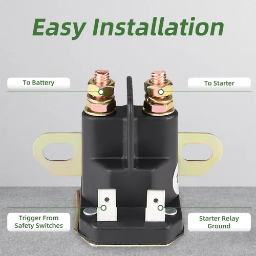 Vista 4 de MaySpare Solenoide de arranque compatible con tractor de césped John Deere AM133094, MTD 725-04439 Cub Cadet