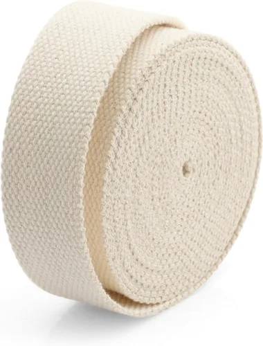 Vista 13 de CRAFTMEMORE Cinta de algodón natural para artes y manualidades, correa de tela para bolso, cinturón, bolsas de mano (1 pulgada, 5 yardas)