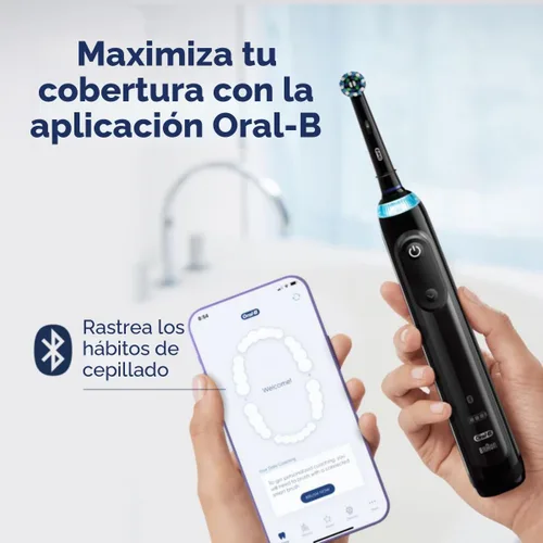 Vista 4 de Oral-B Pro 5000 SmartSeries Power Cepillo de dientes eléctrico recargable con conectividad Bluetooth, Edición Negra