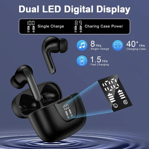 Vista 4 de Samsung - Auriculares inalámbricos Bluetooth para Samsung Galaxy A17 A16 A36 S26 S25 Ultra S24 S23 S22 Bluetooth 5.3 Auriculares con micrófono