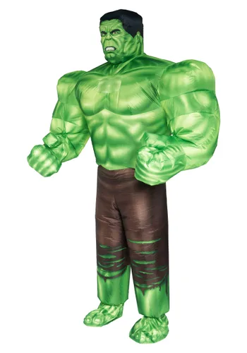 Vista 3 de Disfraz Inflable de Hulk para Hombre de Marvel Multicolor