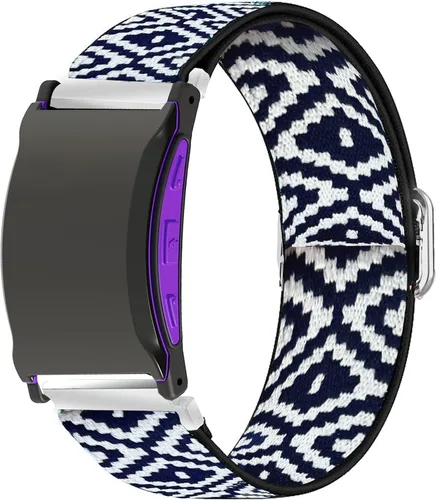 Vista 9 de Lamshaw Compatible con reloj de choque de 3 bandas, correa de repuesto ajustable de nailon elástico elástico para hombres y mujeres, compatible