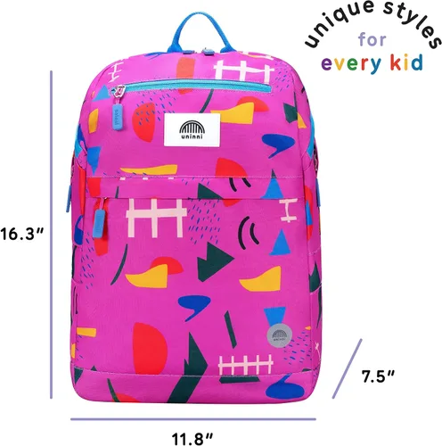 Vista 3 de Mochila para niños de 16 pulgadas para niñas y niños a partir de 6 años con correas de hombro ajustables. Se adapta a una altura de 3 pies 9