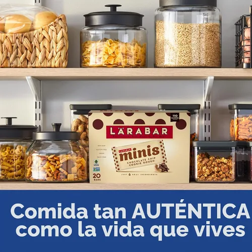Vista 9 de Larabar - Mini barras de masa de galletas con chispas de chocolate, barra vegana de frutas y nueces sin gluten, barras de 0.78 onzas, 20