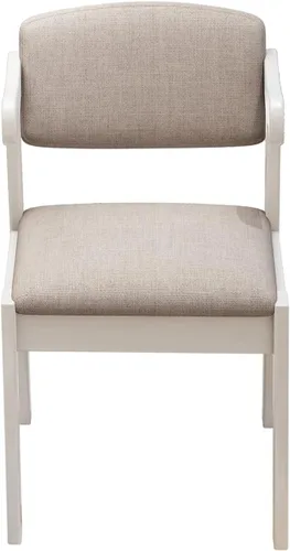 Vista 4 de Silla de estudio para niños Silla de madera de goma Altura ajustable Comedor/Ocio/Oficina Silla (blanco)