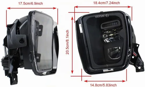 Vista 7 de Dodge Ram 1500 luces antiniebla LED 2013-2018 nueva versión faros antiniebla para Dodge Ram 1500 2013 2014 2015 2016 2017 2018 camión parachoques