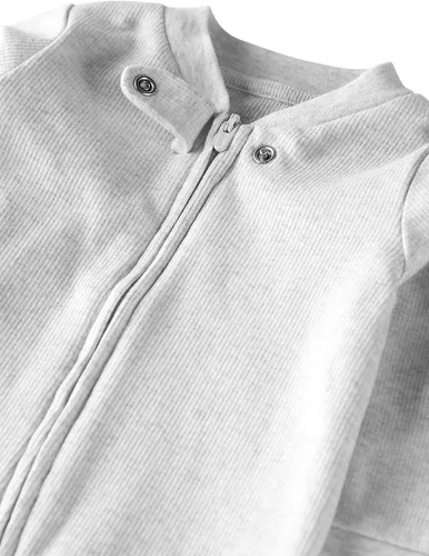 Vista 2 de little planet by carter's Pijama unisex de algodón orgánico para bebés y niños pequeños, Gris jaspeado