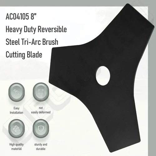 Vista 6 de AC04105 - Juego de 2 cuchillas de repuesto de acero reversible de 8 pulgadas para corte de cepillo Tri-Arc compatibles con Ryobi para Mdoels