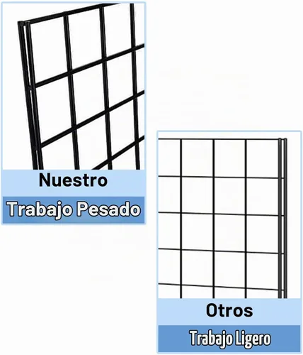Vista 4 de Paneles de rejilla de grado comercial – Panel de rejilla resistente para cualquier exhibición minorista, 2 pies de ancho x 6 pies de alto, 4 paneles