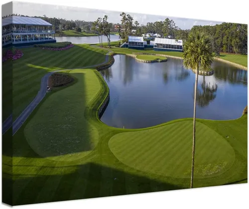 Vista 12 de chenchenArt Augusta - Arte de pared para campo de golf nacional Augusta, campo de golf de 12 hoyos, arte de pared para sala de estar, dormitorio