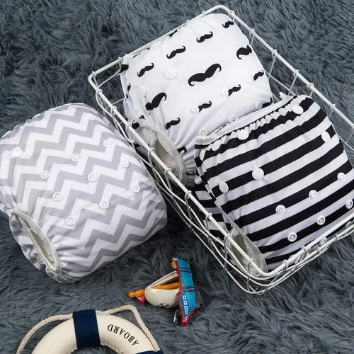 Vista 8 de Alva pañales de natación para bebé, 3 unidades, reutilizables, lavables y ajustables para clases de natación y baby shower regalos 0-2 años 3SWY01
