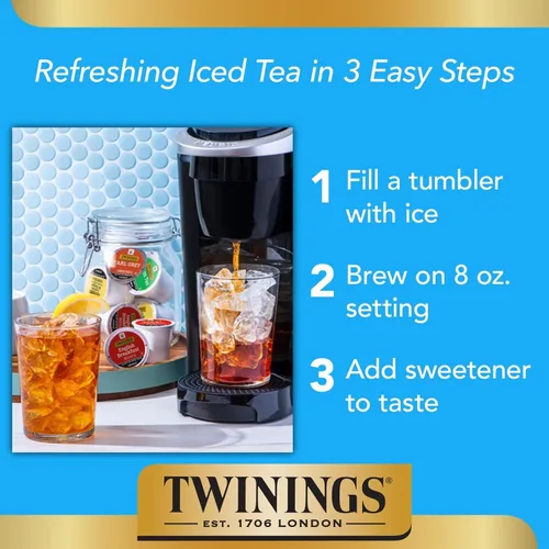 Vista 4 de Twinings World Tea, té Rooibos africano, 24-unidades K-Cups para cafeteras Keurig (Paquete de 2) Sabor natural, ligeramente dulce, naturalmente