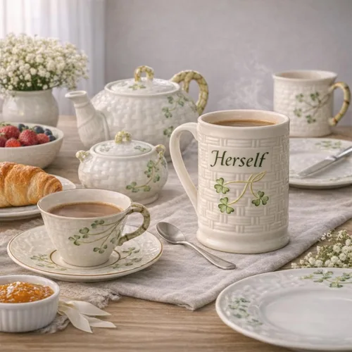 Vista 7 de Belleek Herself Taza, 4.5