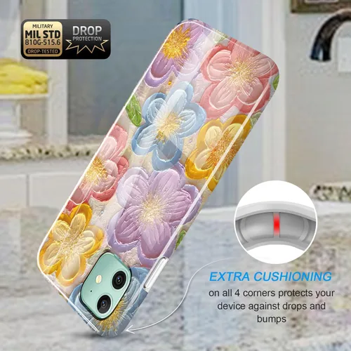 Vista 4 de luolnh Funda compatible con iPhone 11, iPhone 11 para mujer, brillante, bonita funda protectora de silicona suave para iPhone 11 (multicolor)