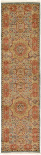 Vista 33 de Unique Loom Palace Collection - Alfombra bohemia tradicional, medallón, vintage (2 pies x 3 pies, rectangular, azul claro/bronceado)