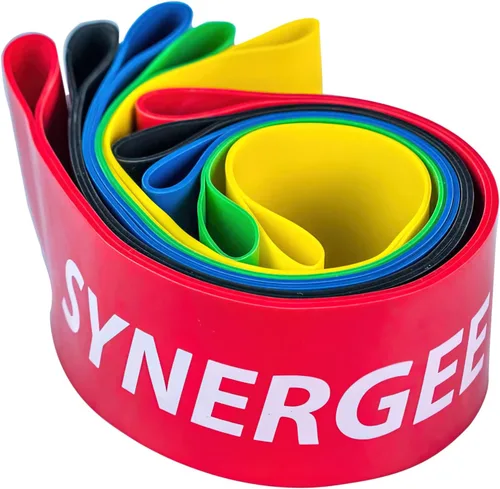 Vista 3 de Synergee Mini bandas de resistencia para ejercicio físico que funcionan mejor cuando entrenas en casa o en el gimnasio