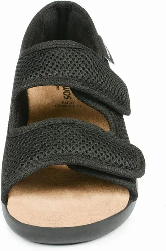 Vista 4 de SCHAWOS Sandalias elásticas 06, para hombres y mujeres, ortopédicas, pies hinchados, para personas mayores
