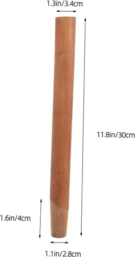 Vista 7 de KOMBIUDA - Mango de madera de repuesto para cucharón de 11.81 pulgadas, mango de cuchara multiuso, agarre ergonómico para cucharones de cocina