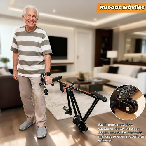 Vista 7 de Ejercitador de pedal de brazos y piernas para personas mayores, ejercitador de pedal sentado con ejercicio de balanceo de piernas, ejercicio