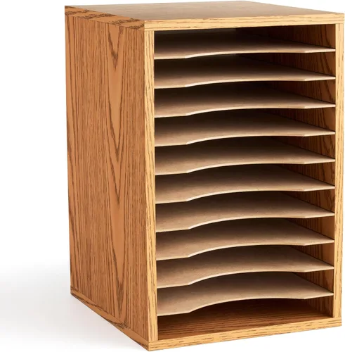 Vista 9 de Safco Products - Organizador vertical de escritorio, 11 compartimentos, negro