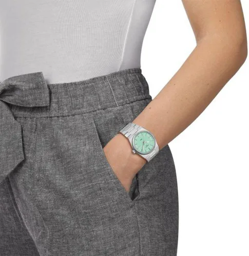 Vista 4 de Tissot PRX 1.378 in, Gris, Tissot PRX Señoras 35MM Verde menta esfera