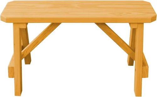 Vista 52 de Furniture Barn USA Banco tradicional de pino tratado a presión de 2 pies, tinte de cedro