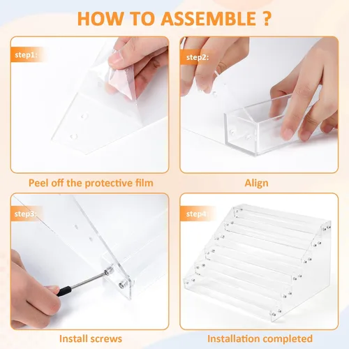 Vista 7 de Estante organizador de esmalte de uñas de 6 niveles, soporte acrílico para pintura de uñas, tinta de tatuaje, aceite esencial, almacenamiento