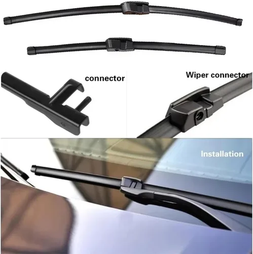 Vista 3 de Escobillas de limpiaparabrisas compatibles con BMW Serie 5 F10 F11 F07 GT 2010 – 2016 Parabrisas delantero y trasero Accesorios para automóviles F11
