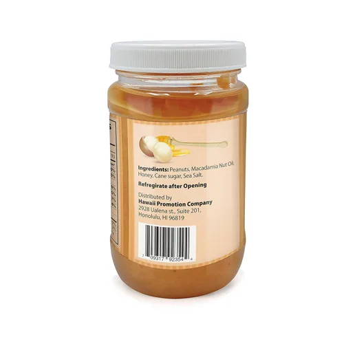 Vista 3 de Hawaii Selection /Mantequilla de cacahuete/Estilo Premium Home/Miel y Nuez de Macadamia/ 8oz (225g)