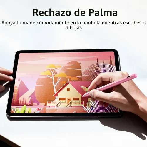 Vista 6 de Lápiz óptico para iPad 6-11ª generación 2X carga rápida, rechazo de palma Rosa