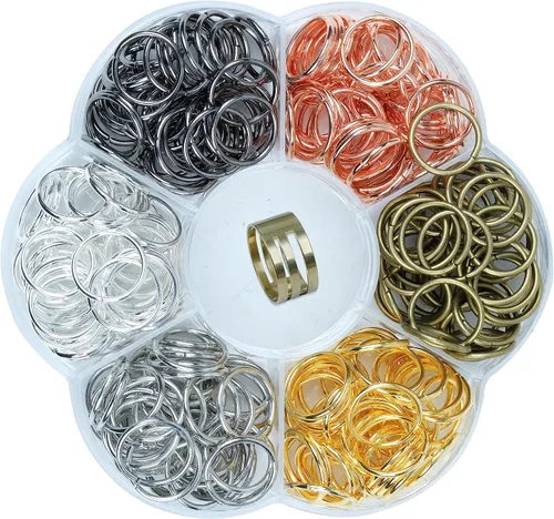 Vista 13 de YAKA 12000 piezas de 0.118 in, caja de 6 colores, anillo de salto abierto, llavero de joyería para accesorios de fabricación de joyas, 1 herramienta