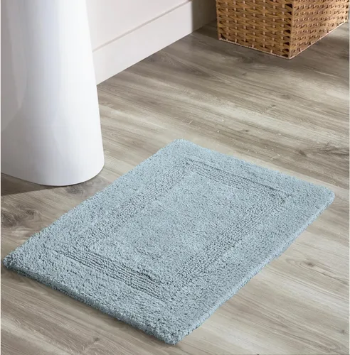 Vista 174 de Better Trends - Juego de 2 alfombras de baño 100% algodón, extra suaves, con borlas, de 17" x 24", alfombra de baño superabsorbente y reversible