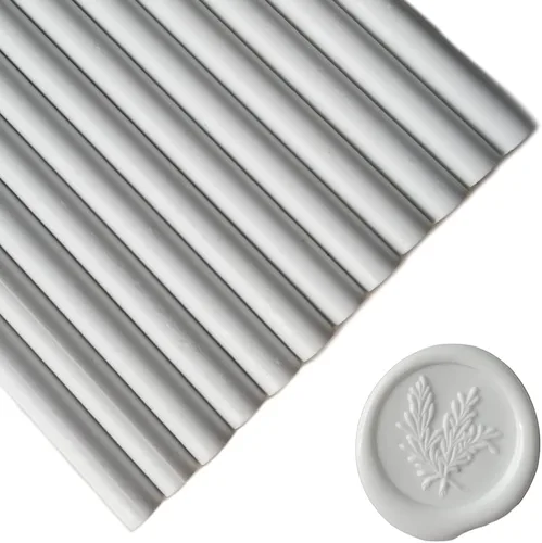 Vista 20 de 12 barras de cera para sellar pistola de pegamento para sello de cera, palos de cera PORXFLY Seal ideales para sobres de tarjetas, envoltura de Negro