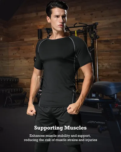 Vista 4 de BOOMCOOL 5PCS Gym Clothes for Men Workout Sets