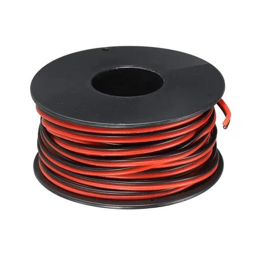 Vista 17 de MECCANIXITY Alambre de calibre 14, 2 conductores, alambre de silicona paralelo de 14 AWG, alambre trenzado de alambre de cobre estañado, carrete